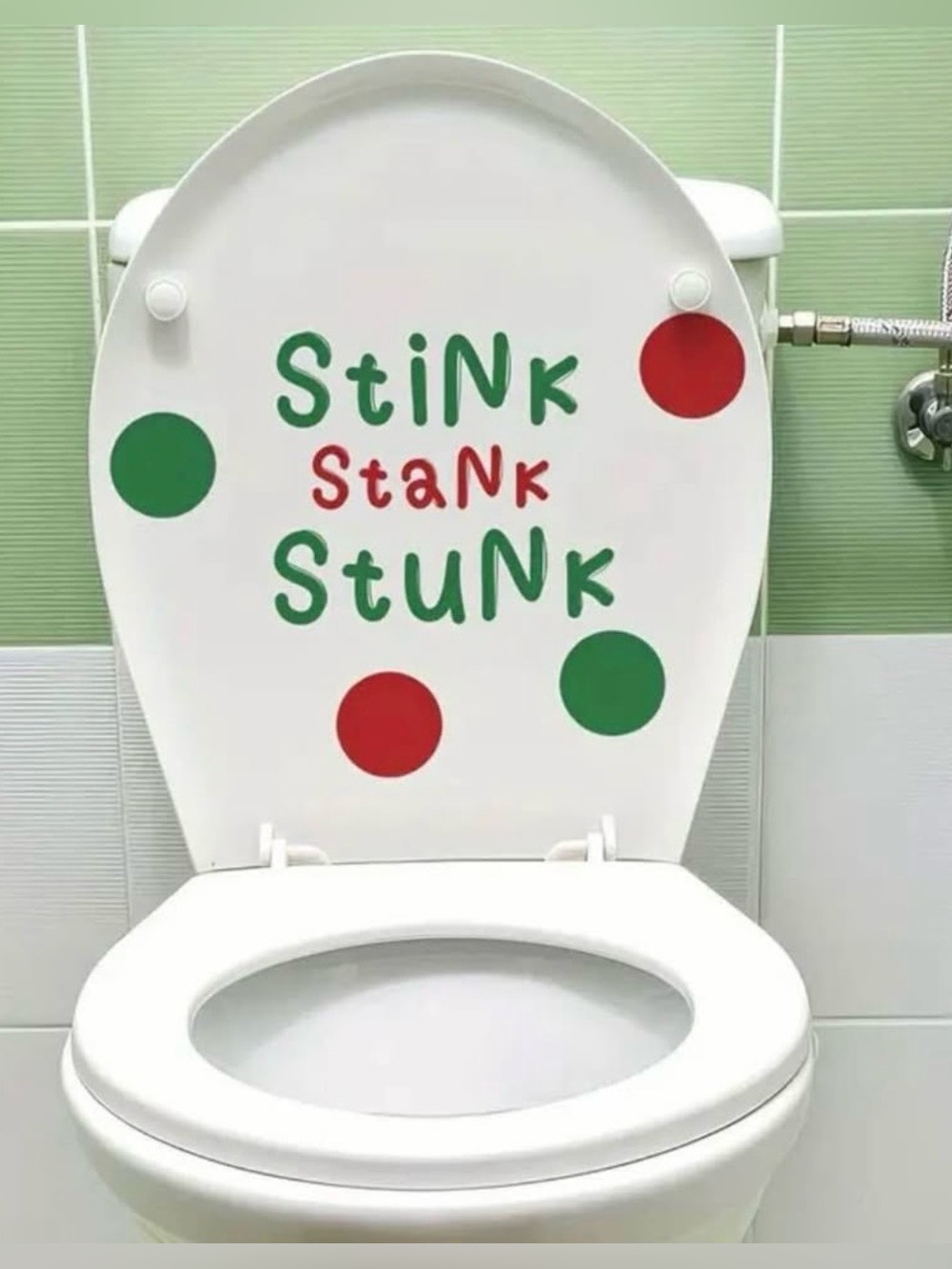🎄Funny Stink Stank Stunk Self-Adhesive Toilet Seat Tank Decals Stickers